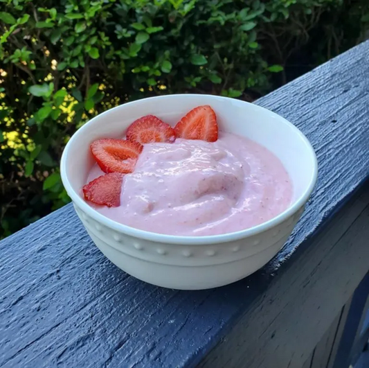 High Protein Vegan Strawberry Pudding